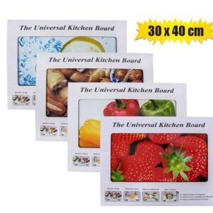 Cutting-board glass 30x40cm asst designs