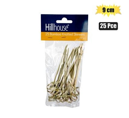 Knotted skewers bamboo 9cm 25pc