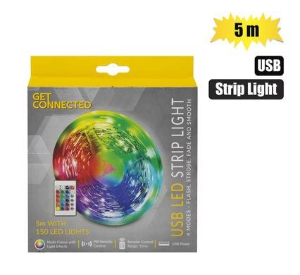 Strip light led usb 5m with remote