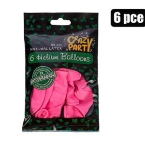 Balloons helium 6pc bio pink