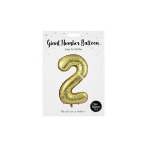 Balloon helium foil gold 2 102cm f-04