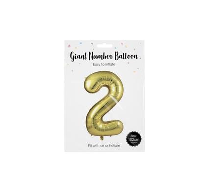 Balloon helium foil gold 2 102cm f-04