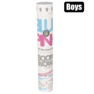 Party gender reveal confetti cannon-blue