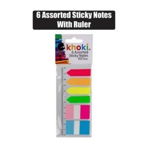 Note-pad self-stick arrow/flap & ruler