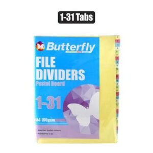 File dividers, a4, 1-31 tabs