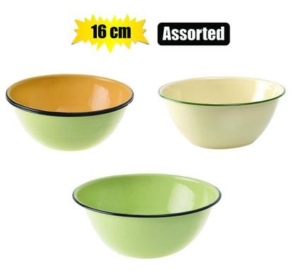 Mixing bowl enamel 16cm plain cash-bowl