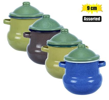 Sugar pot enamel 9cm