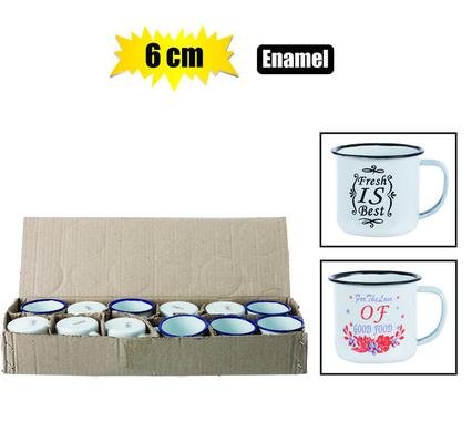 Mug enamel 6cm with sayings