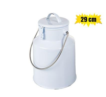 Milk can enamel 29cm high w/latch white