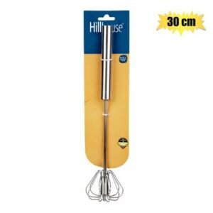Egg-whisk s/s 30cm rotary push