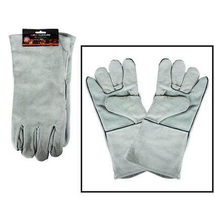 Bbq glove leather 35cm pair