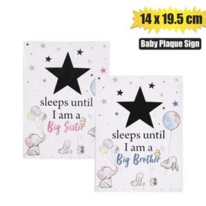 Plaque mdf sign 14x19.5cm countdown astd