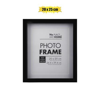 Picture-frame pl shadow box 20x25cm blk