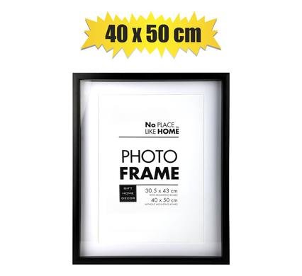 Picture-frame pl shadow box 40x50cm blk