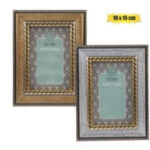 Picture frame pl marbled 10x15cm asstd