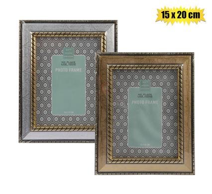 Picture frame pl marbled 15x20cm asstd