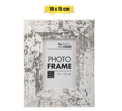 Picture-frame mdf white stressed 10x15cm