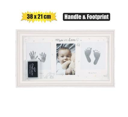 Picture-frame mdf hand&foot prnt 38x21cm