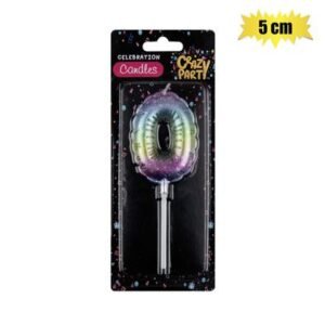 Candle birthday balloon-0 rainbow 5cm