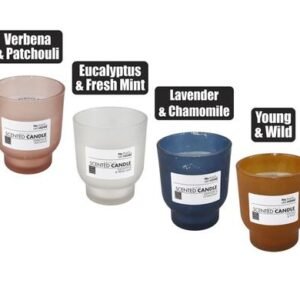 Candle in holder gls 8.5cm revive asstd