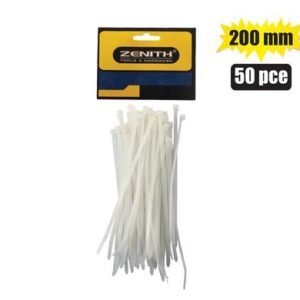 Cable-ties 4.8x200mm white 50's zenith