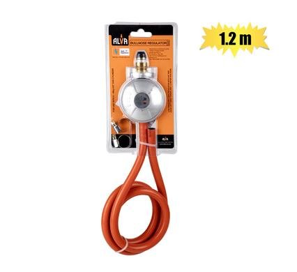 Gas regulator bullnose with 1.2m hose