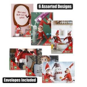 Xmas elf card with envelope 6pc