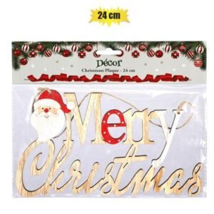 Xmas room decor plaque mdf 24cm