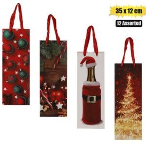 Xmas stationery gift bag asstd 35x12cm