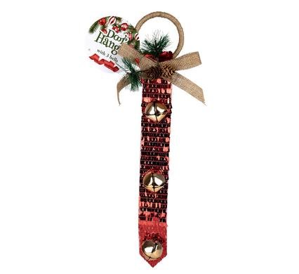 Xmas room door hanger w/3bells 12x4cm