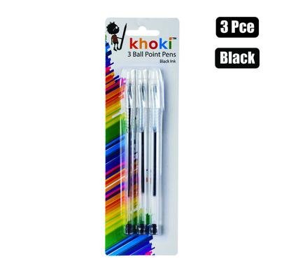 Pen ball point 3pce black
