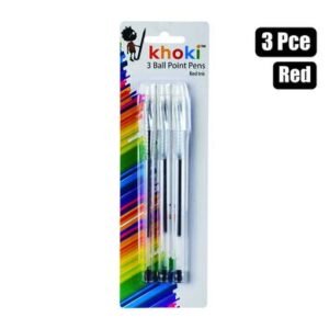 Pen ball point 3pce red