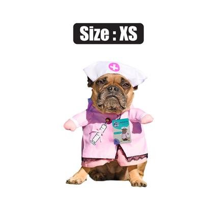 Pet dog novelty clothing nurse-xs