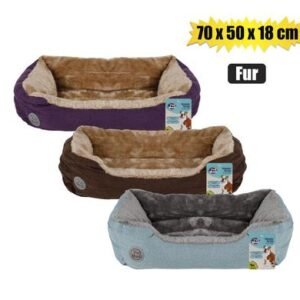 Pet bed rectangle "fur" 70x50x18cm
