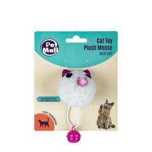 Pet cat toy plush mouse with bell