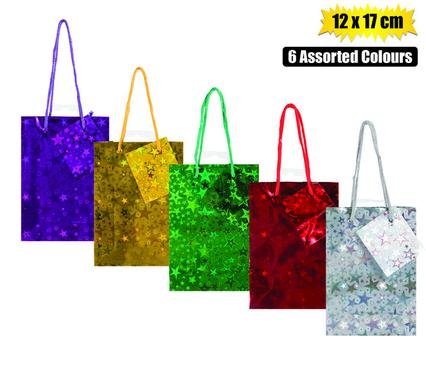 Gift-bag metallic ppr sml 12x17cm matt