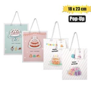 Gift-bag paper med 18x23cm pop-up
