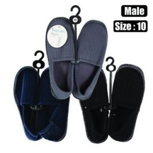 Slipper w/binding & tpr-sole size 10