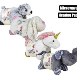 Microwave heating pad animal pillow