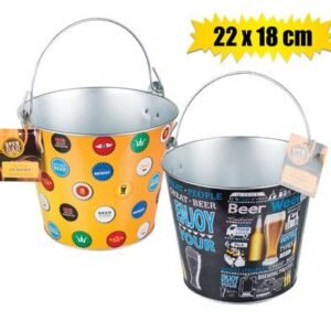 Ice-bucket tinplate 22x18cm decorated