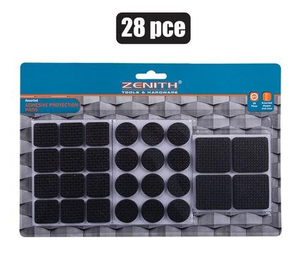 Protection-pads blk adh asstd 28pce