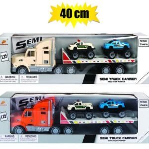 Vehicle playset truck & trailor w/2cars