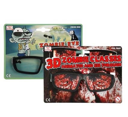 Dress up gorey zombie glasses asstd