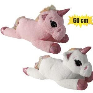 Plush unicorn lying down 60cm