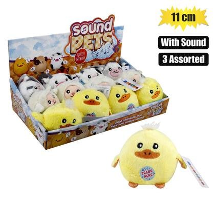 Plush animal wild balls with sound 11cm