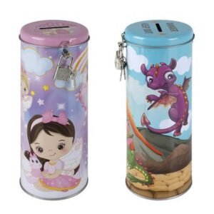 Money-bank tin asstd 20.5x7.5cm