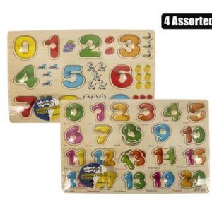 Edu push-in board wooden numbers asstd