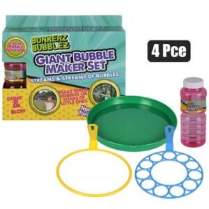 Giant bubble set with solution 4pc