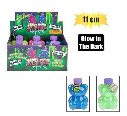 Novelty slime bear glow in the dark 11cm