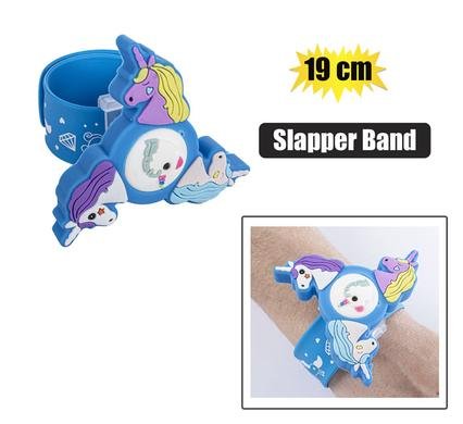 Novelty slap band unicorn bracelet 19cm